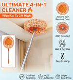 360° Rotating Triangle Mop with Extendable Handle - Sun Flower Orange