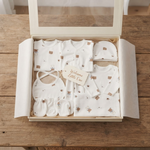 Premium 11-Piece Newborn Baby Cotton Gift Set - Unisex Cute Bear Print