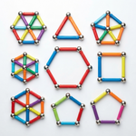 Kids Magnetic Construction Building Blocks Set – Pastel & Primary Colors (36 Pieces)