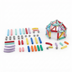 Kids Magnetic Construction Building Blocks Set – Pastel & Primary Colors (36 Pieces)