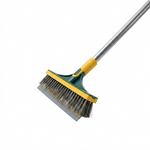 3-in-1 Multifunctional Floor Scrub Brush with 360° Rotating Squeegee